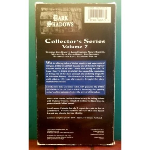Vintage Dark Shadows Collector's Series 3 Volumes #4 7 & 8 VHS - Picture 7 of 8